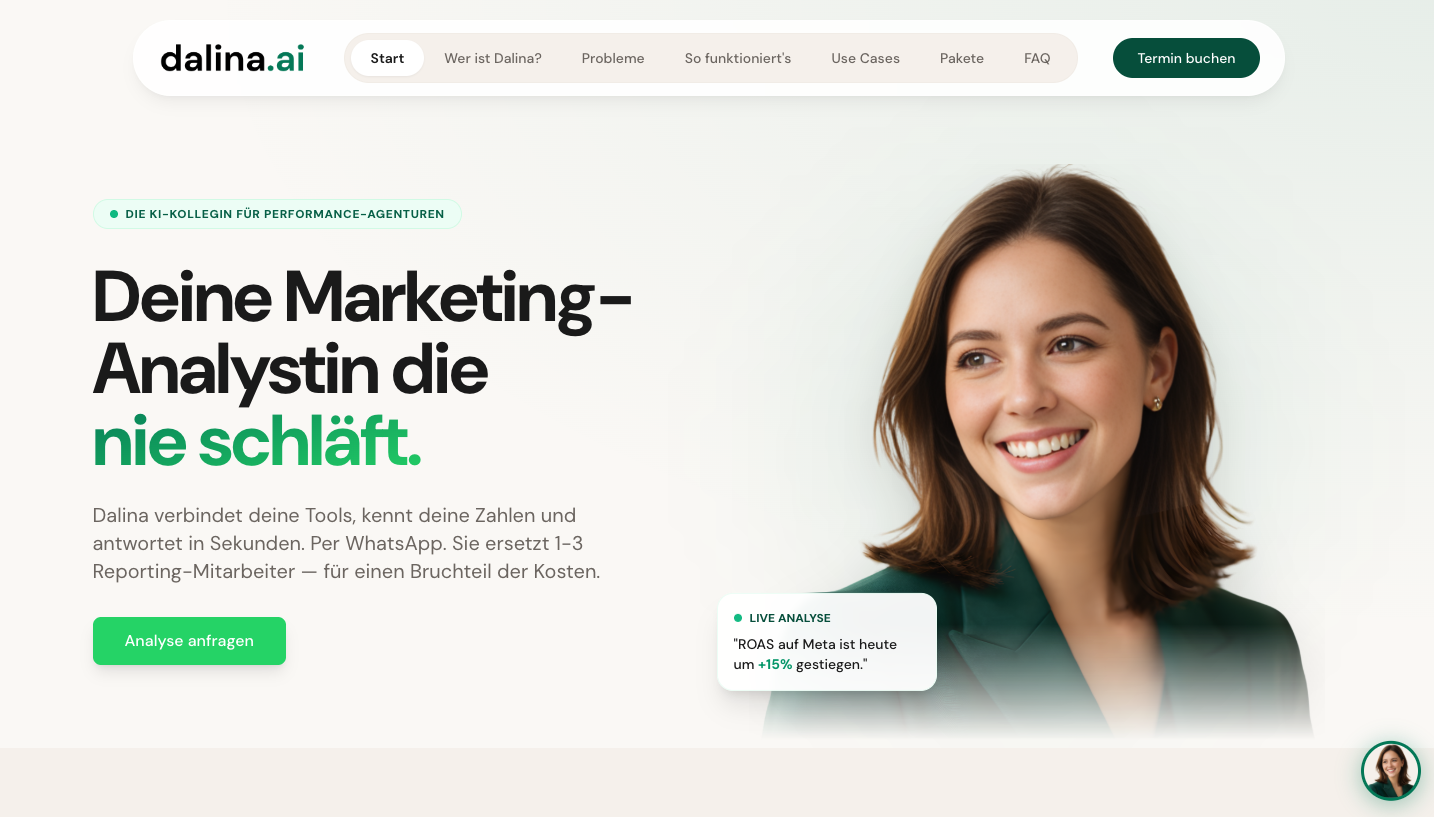 Dalina — Deine KI Marketing Analystin, die nie schläft